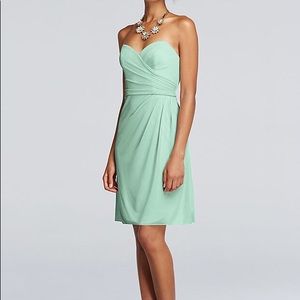 David’s Bridal size 12 Spa Blue Bridesmaid Dress